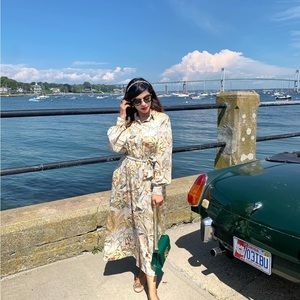 Floral Belted Maxi dress